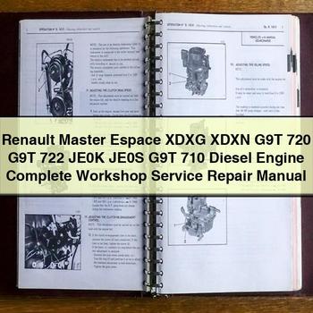 MAN Renault Master Espace Xdxg Xdxn G9T 720 722 JE0K JE0S 710 Diesel Engine Service Repair Workshop Manual PDF