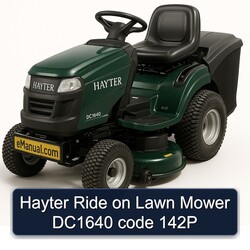Hayter Ride on Lawn Mower DC1640 code 142P