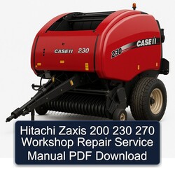 Hitachi Zaxis 200 230 270 Service Repair Workshop Manual PDF