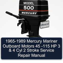 1965-1989 Mercury Mariner Outboard Motors 45 -115 Hp 3 4 Cyl 2 Stroke Service Repair Workshop Manual PDF
