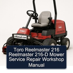 Toro Reelmaster 216 216-D Mower Service Repair Workshop Manual PDF