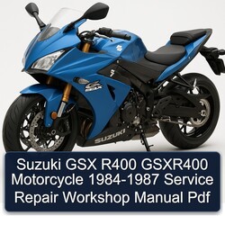 1984-1987 Suzuki GSX Series R400 Gsxr400 Motorcycle Service Repair Workshop Manual PDF