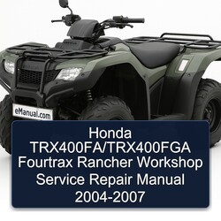 2004-2007 Honda Trx400fa/trx400fga Fourtrax Rancher Service Repair Workshop Manual PDF