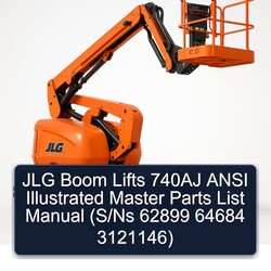 JLG Boom Lifts 740AJ Ansi Illustrated Master (s/ns 62899 64684 3121146) Parts Catalog PDF