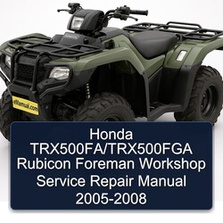 2005-2008 Honda Trx500fa/trx500fga Rubicon Foreman Service Repair Workshop Manual PDF