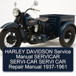 1961 Harley Davidson Servi Car Servicar SERVI-CAR 1937 Service Repair Workshop Manual PDF