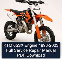 1998-2003 KTM 65SX Engine Service Repair Workshop Manual PDF