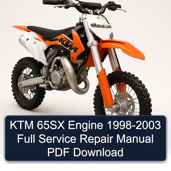 1998-2003 KTM 65SX Engine Service Repair Workshop Manual PDF