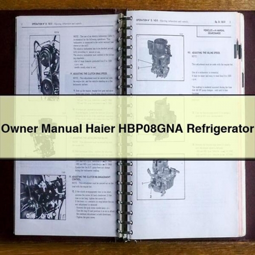 Air Handlers Haier Owner HBP08GNA Refrigerator Owner's Manual PDF