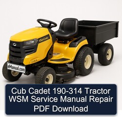 Cub Cadet 190-314 Tractor WSM Service Repair Workshop Manual PDF