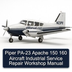 Piper PA-23 Apache 150 160 Aircraft Industrial Service Repair Workshop Manual PDF