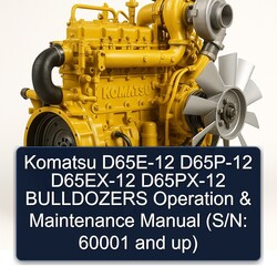 Komatsu D65E-12 D65P-12 D65EX-12 D65PX-12 Bulldozers Operation (s/n: 60001 Up) Service Repair Workshop Manual PDF