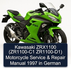 1997 Kawasaki ZRX Models ZRX1100 (zr1100-c1 Zr1100-d1) Motorcycle German D1 Service Repair Workshop Manual PDF