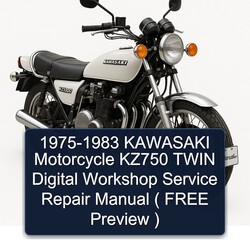 1975-1983 Kawasaki KZ Series Motorcycle KZ750 Twin Digital ( Free Preview ) Service Repair Workshop Manual PDF