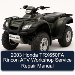 2003 Honda TRX650FA Rincon ATV Service Repair Workshop Manual PDF