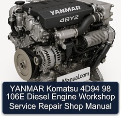 Yanmar 4 BY 2 Komatsu 4d94 98 106E Diesel Engine Shop Service Repair Workshop Manual PDF