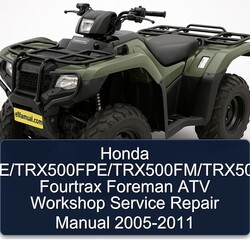 2005-2011 Honda Trx500/trx500fe/trx500fpe/trx500fm/trx500fpm/trx500tm Fourtrax Foreman ATV Service Repair Workshop Manual PDF