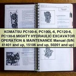 Komatsu PC100-6 Excavator Operation Service Repair Workshop Manual PDF