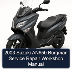 2003 Suzuki Burgman Series AN650 Service Repair Workshop Manual PDF