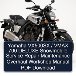Yamaha VX500SX / Vmax 700 Deluxe Snowmobile Service Repair Workshop Manual PDF