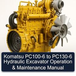 Komatsu PC100-6 PC130-6 Hydraulic Excavator Operation Service Repair Workshop Manual PDF