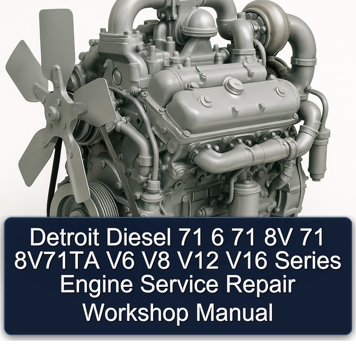 Detroit Diesel 71 Series 6 8V 8v71ta V6 V8 V12 V16 Engine Service Repair Workshop Manual PDF