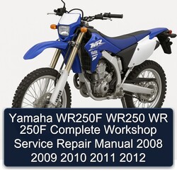 Yamaha WR250F WR250 WR 250F Manual completo de servicio y reparación del taller 2008 2009 2010 2011 2012 
