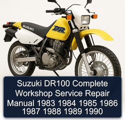 1983-1990 Suzuki DR Series DR100 Service Repair Workshop Manual PDF