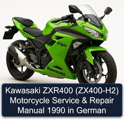 1990 Kawasaki ZX Models ZXR400 (ZX400-H2) Motorcycle German Service Repair Workshop Manual PDF