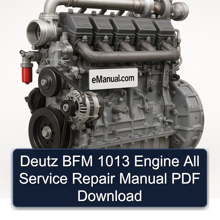 Deutz 1013 BFM Engine All Service Repair Workshop Manual PDF