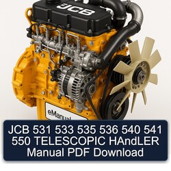 JCB 531 533 535 536 540 541 550 Telescopic Handler Service Repair Workshop Manual PDF