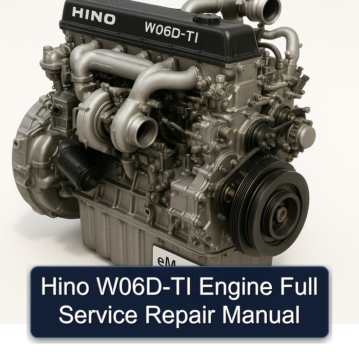 Hino W06D TI Engine Service Repair Workshop Manual PDF