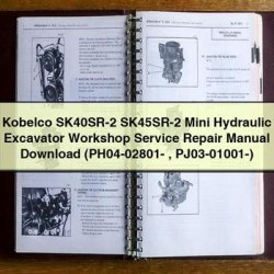 Kobelco Sk40sr-2 Sk45sr-2 Mini Hydraulic Excavator (ph04-02801- Pj03-01001-) Service Repair Workshop Manual PDF