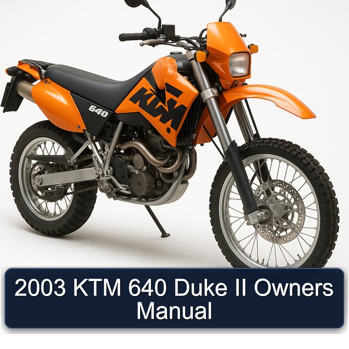 2003 KTM 640 Duke II Owners Owner's Manual PDF