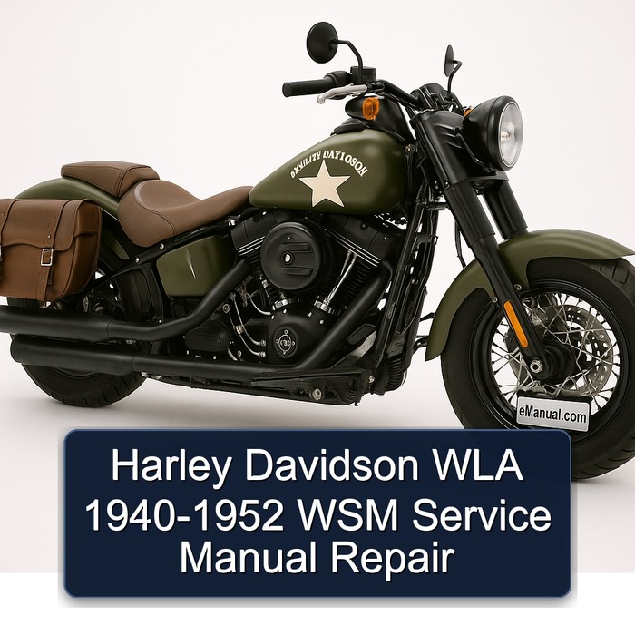 1952 Harley Davidson Servi Car WLA 1940- WSM Service Repair Workshop Manual PDF