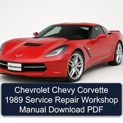 1989 Chevrolet Chevy Corvette Service Repair Workshop Manual PDF