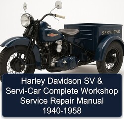 1958 Harley Davidson Model 125 SV SERVI-CAR 1940 Service Repair Workshop Manual PDF