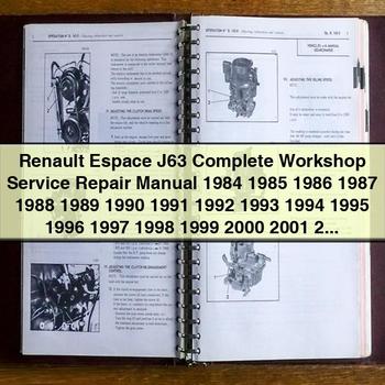 1984-2003 Renault Espace J63 Service Repair Workshop Manual PDF