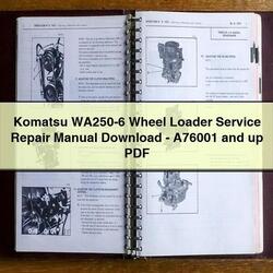 Komatsu WA250-6 Wheel Loader -a76001 Up Service Repair Workshop Manual PDF