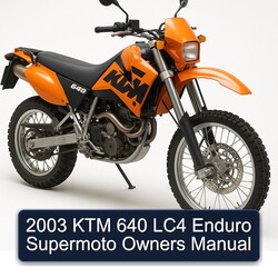 2003 KTM 640 LC4 Enduro Supermoto Owners Owner's Manual PDF
