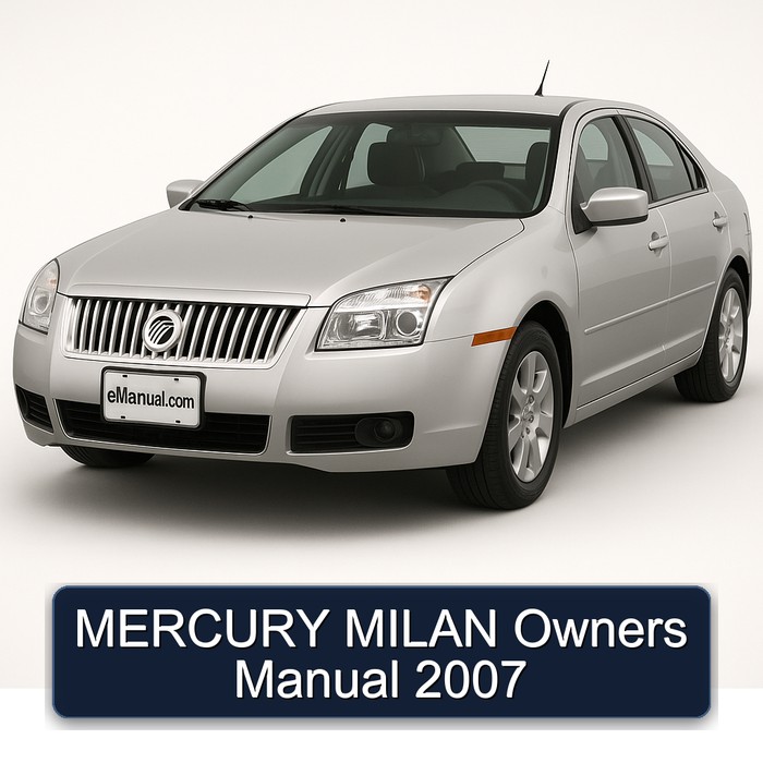 2007 Mercury Milan Owners Owner's Manual PDF