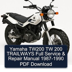 1987-1990 Yamaha TW Models TW200 200 Trailways Service Repair Workshop Manual PDF