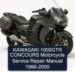 1986-2000 Kawasaki Concours Models 1000GTR Motorcycle Service Repair Workshop Manual PDF