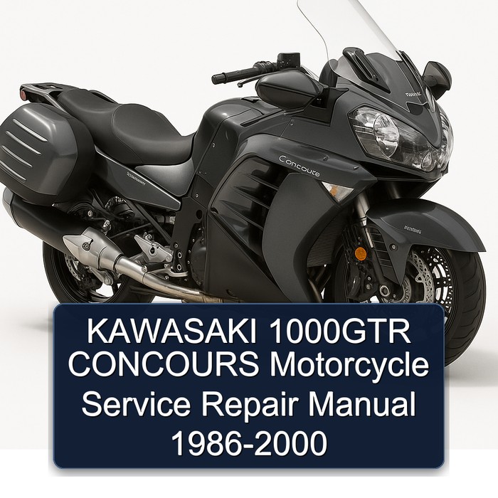 1986-2000 Kawasaki Concours Models 1000GTR Motorcycle Service Repair Workshop Manual PDF