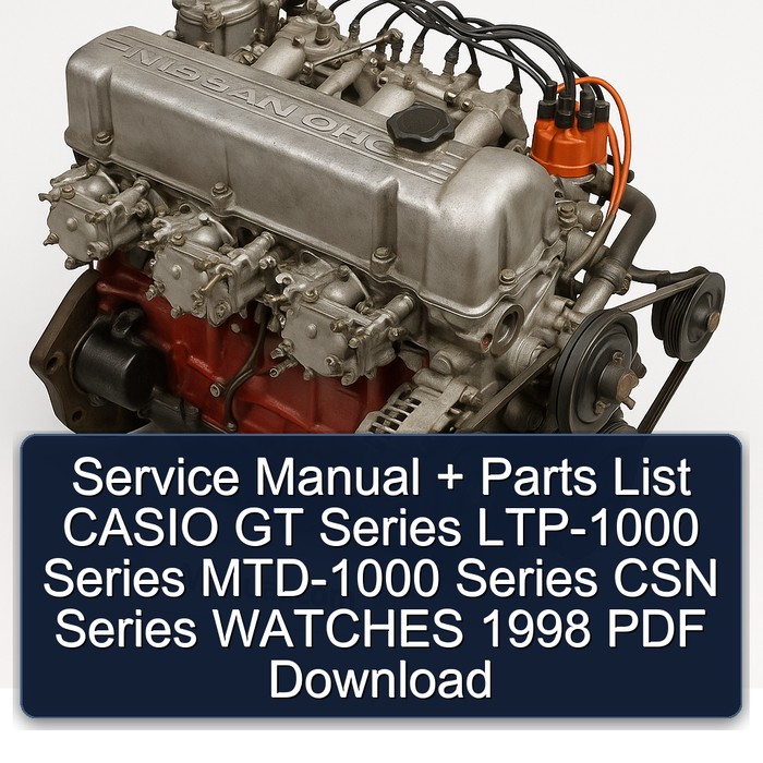 1998 Datsun L Series & Z Casio GT LTP-1000 MTD-1000 CSN Watches Parts Catalog PDF