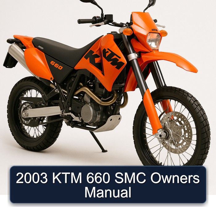 2003 KTM 660 SMC Owners Owner's Manual PDF