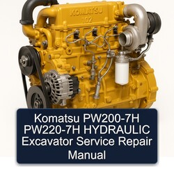 Komatsu PW200-7H PW220-7H Hydraulic Excavator Service Repair Workshop Manual PDF