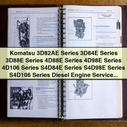 Komatsu 3d82ae Series 3d84e 3d88e 4d88e 4d98e 4d106 S4d84e S4d98e S4d106 Diesel Engine Service Repair Workshop Manual PDF