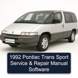 1992 Pontiac Trans Sport Software Service Repair Workshop Manual PDF
