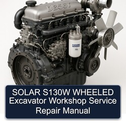 Solar S130W Wheeled Excavator Service Repair Workshop Manual PDF